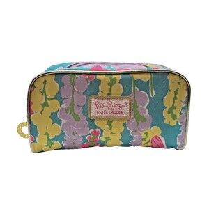 Estee Lauder Lilly Pulitzer Dragonfly Floral Cosmetic Makeup Bag Travel Pouch